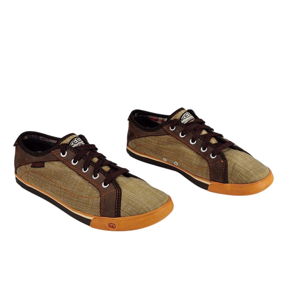 Keen Sneaker US 8.5 Women 6 Men EU 39 Arcata‎ Canvas Low Top Brown Beige Lace Up